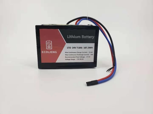 24V 7.8Ah リチウムチタナート LTO バッテリー パック ソーラー・トラッカー/電気ドア