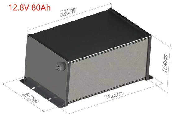 12V 80Ah LiFePO4 ソーラーストリートライト バッテリー 統合 BMS と MPPT