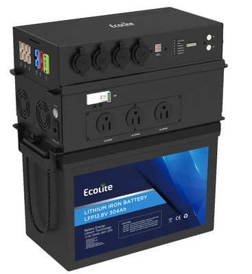 ECOLITE LiFePo4 12.8V 300Ah リチウム電池 3840Wh 携帯電源